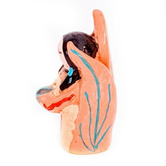 Native Tones by Maack Co Hand Painted Native American Woman Miniature Pottery Fi - Picture 2 of 5